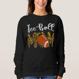 Teeball Leopard Mum Football Mum Mother's Day 2022 Sweatshirt