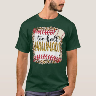 Teeball Mawmaw, Leopard Teeball Mawmaw For Softbal T-Shirt