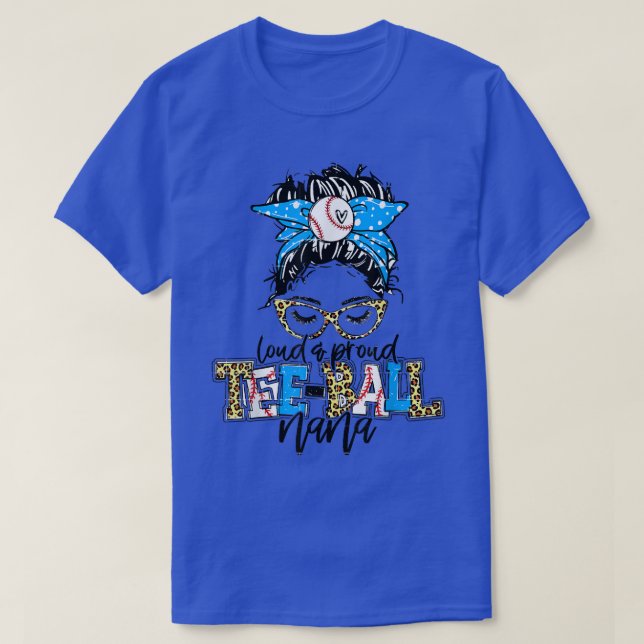 TeeBall Mimi Leopard Loud & Proud Nana Grandma Tee (Design Front)
