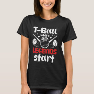 Teeball Mum Grandma Catcher Outfield T-Ball T-Shirt