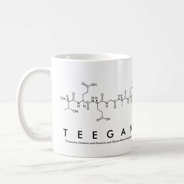 Teegan peptide name mug (Left)