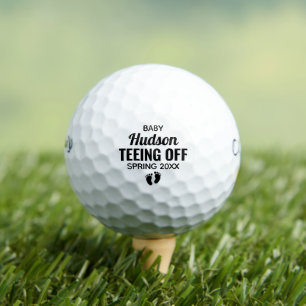 Teeing Off Baby Reveal Pregnancy Announcement Golf Balls