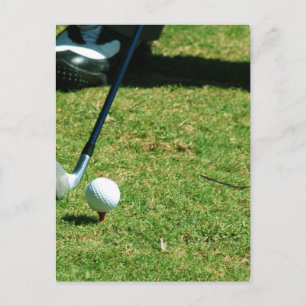 Teeing Off Postcard