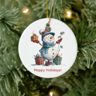 Teeing Up Holiday Cheer Ceramic Tree Decoration
