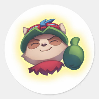 Teemo League of Legends Thumbs Up Cute Classic Round Sticker