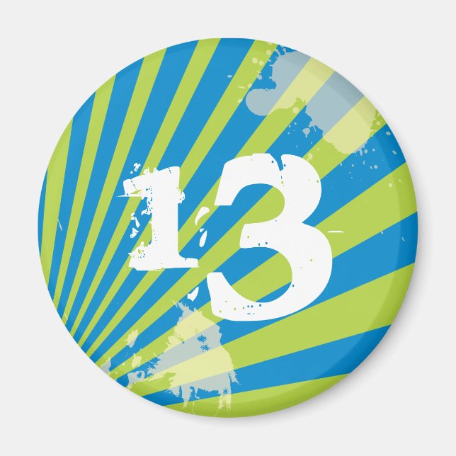 Teen Birthday Party Favour   |  Magnet (Front)