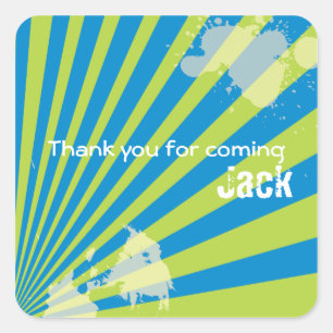 Teen Birthday Party Favour Sticker