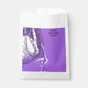 Teen Bold Purple Net & Volleyball Sports Favour Bags