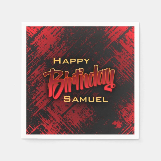 Teen Boy Birthday Napkin (Front)