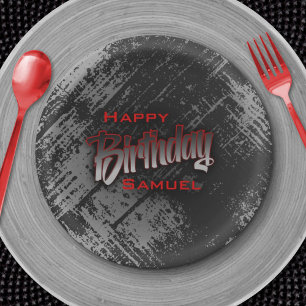 Teen Boy Birthday Paper Plate