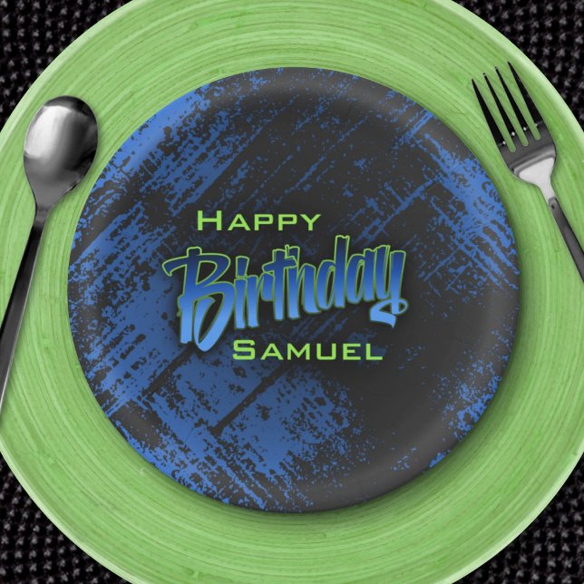 Teen Boy Birthday Paper Plate (Creator Uploaded)