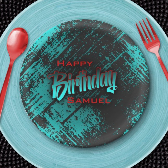 Teen Boy Birthday Paper Plate (Creator Uploaded)