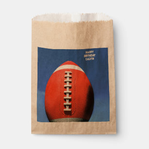 Teen Boy Blue Sky Orange Football Favour Bags