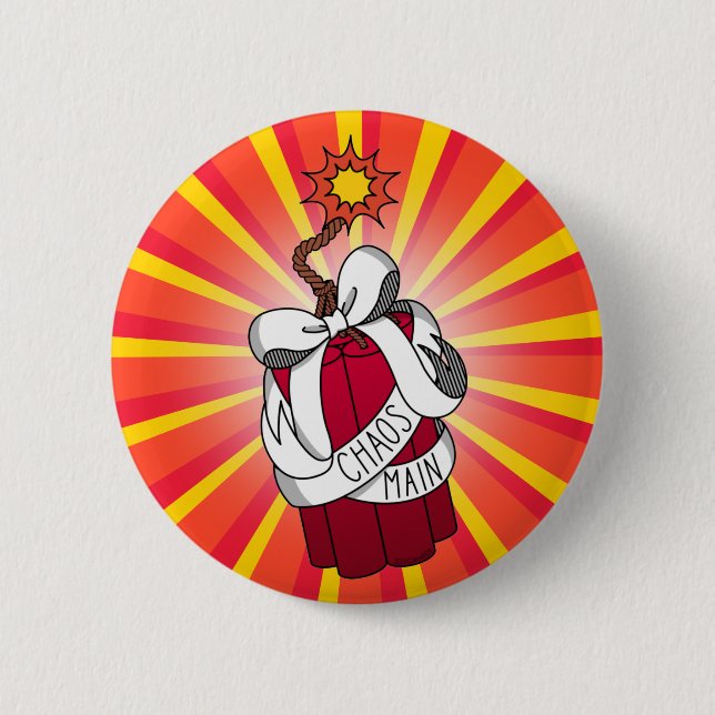 Teen Boy Chaos Main Gamer Red Cartoon Dynamite 6 Cm Round Badge (Front)