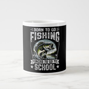 Teen Boys Fishing Forced to Go to School Large Coffee Mug