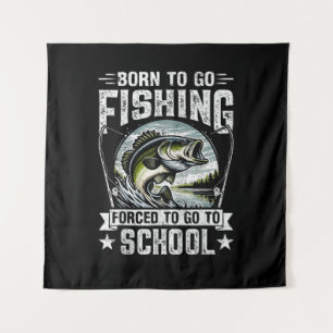 Teen Boys Fishing Forced to Go to School Tapestry