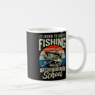 Teen Boys Fishing Shirt Forced To Go To School B F Coffee Mug