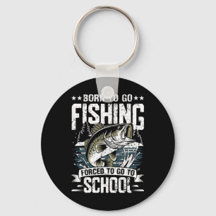 Teen Boys Fishing Shirt Forced To Go To School Byb Key Ring