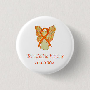 Teen Dating Violence Awareness Angel Ribbon Pin