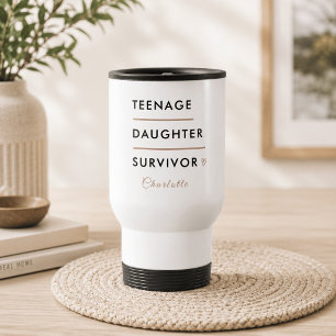 Teen Daughter Survivor Personalized Travel Mug