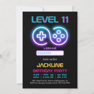 Teen Gamer Birthday Invitation