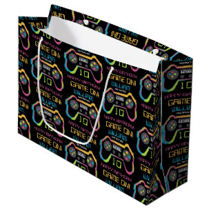Teen Gaming Gamer Video Game Player Birthday Large Gift Bag