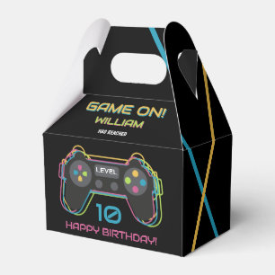 Teen Gaming Gamer Video Game Player Neon Birthday Favour Box