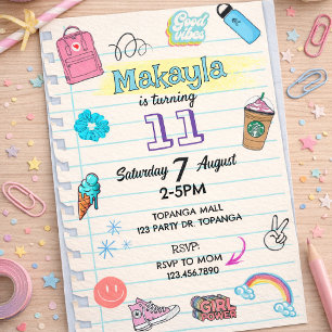 Teen Girl Birthday Invitation: VSCO Theme, Any Age Invitation