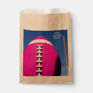 Teen Girl Blue Sky & Pink Football Favour Bags