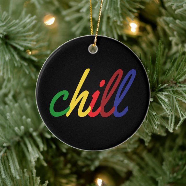 Teen Girl Chill Retro Colours Ceramic Tree Decoration (Tree)