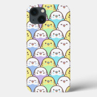 Teen Girl Cute Budgie Face Cartoon Pattern