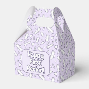 Teen Girl Cute Purple Tampon First Period Party Favour Box