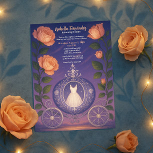 Teen Girl Fairytale Quinceañera Carriage Party Invitation