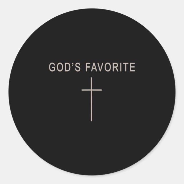 Teen Girl God's Favorite Christian Minimalist Todd Classic Round Sticker (Front)