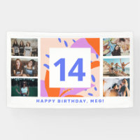 Teen Girl Photo Collage Happy Birthday Party