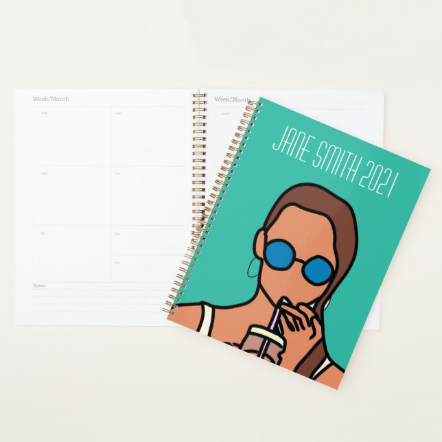 teen girl tween girl pop art colourful planner (Display)