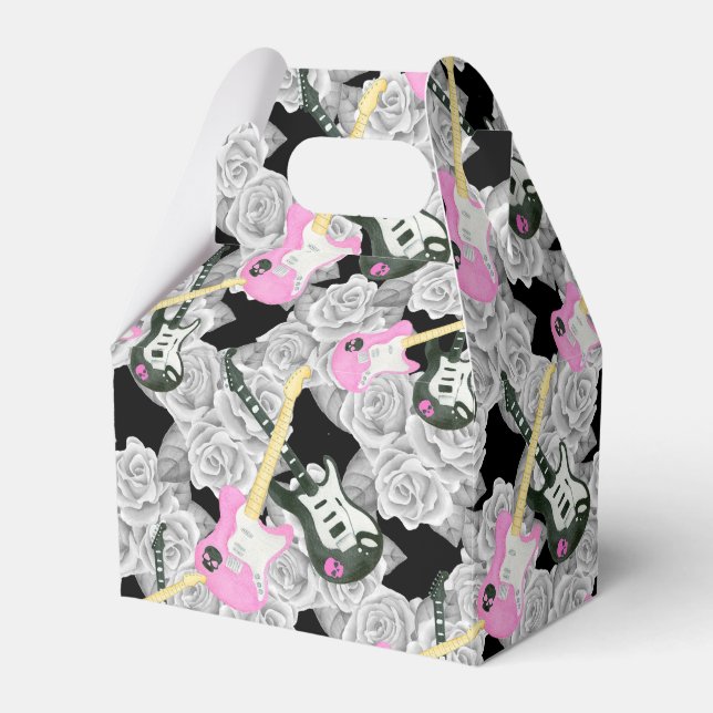 Teen girls rock roll rose party favour box (Front Side)