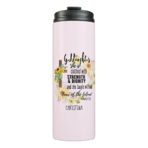 Teen Goddaughter Gift - Personalised Proverb Quote Thermal Tumbler