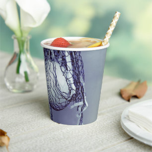 Teen Grey Birthday Party Net & Volleyball Sports Paper Cups