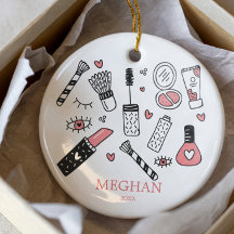 Teen Makeup Christmas Ornament