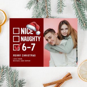 Teen Meme 6-7 Christmas Photo Holiday Card