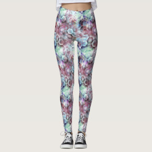 Teen Modern Pink Rose Blue Grey Gray Pastel Lights Leggings