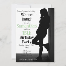 Teen Nonchalant Birthday Party Invitation