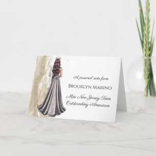 Teen Pageant Note Cards Contestant Portrait Card