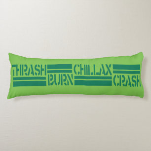 Teen Skater Chillax 2 Sided Lime Green Body Cushion