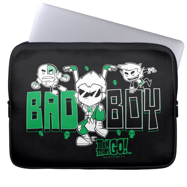Teen Titans Go! | "Bad Boy" Robin, Cyborg, & BB Laptop Sleeve (Front)