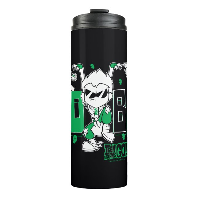Teen Titans Go! | "Bad Boy" Robin, Cyborg, & BB Thermal Tumbler (Front)