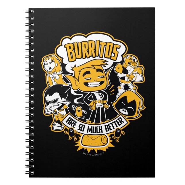 Teen Titans Go! | Beast Boy "Burritos Are Better" Notebook (Front)