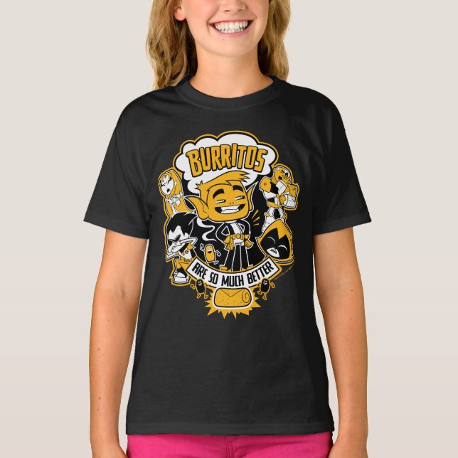 Teen Titans Go! | Beast Boy "Burritos Are Better" T-Shirt (Front)