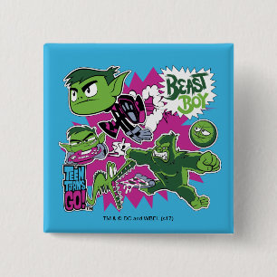 Teen Titans Go! Beast Boy Shapeshifts 15 Cm Square Badge